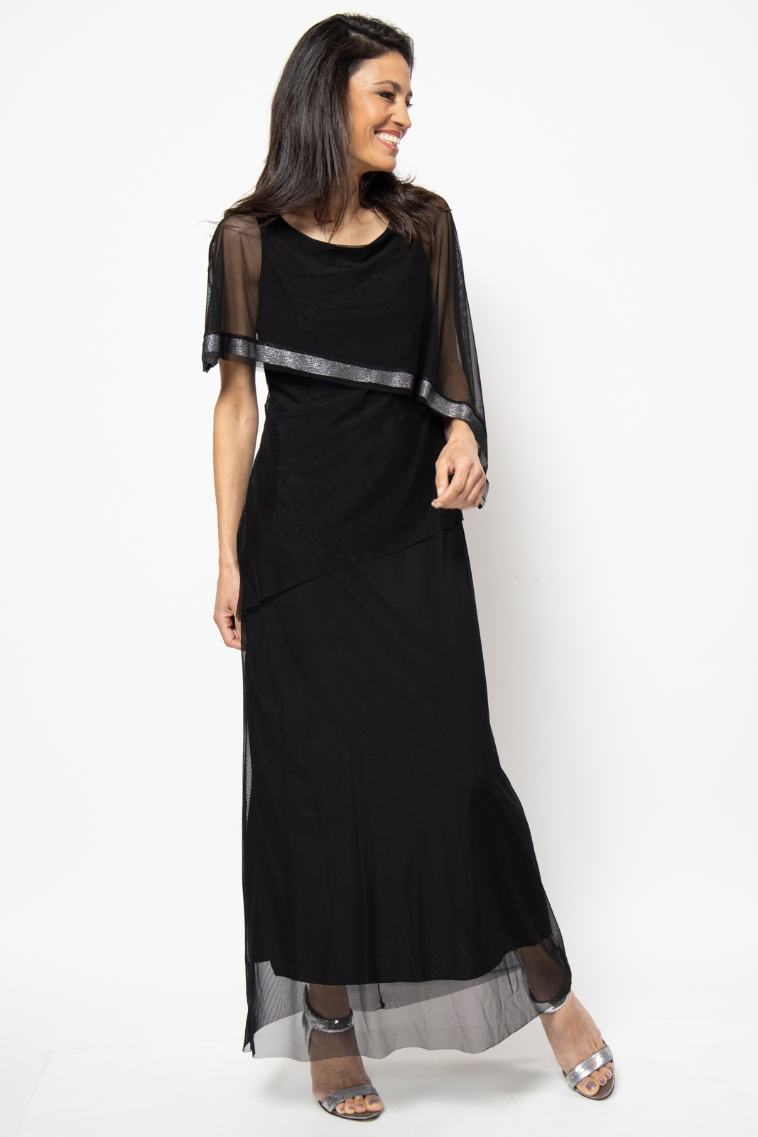 שמלת ערב אלגנטית דגם שירז גוון שחור